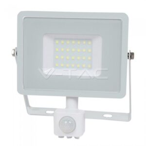 LED reflektor s zakretnim senzorom, 30W, 6400K, IP65, bijeli