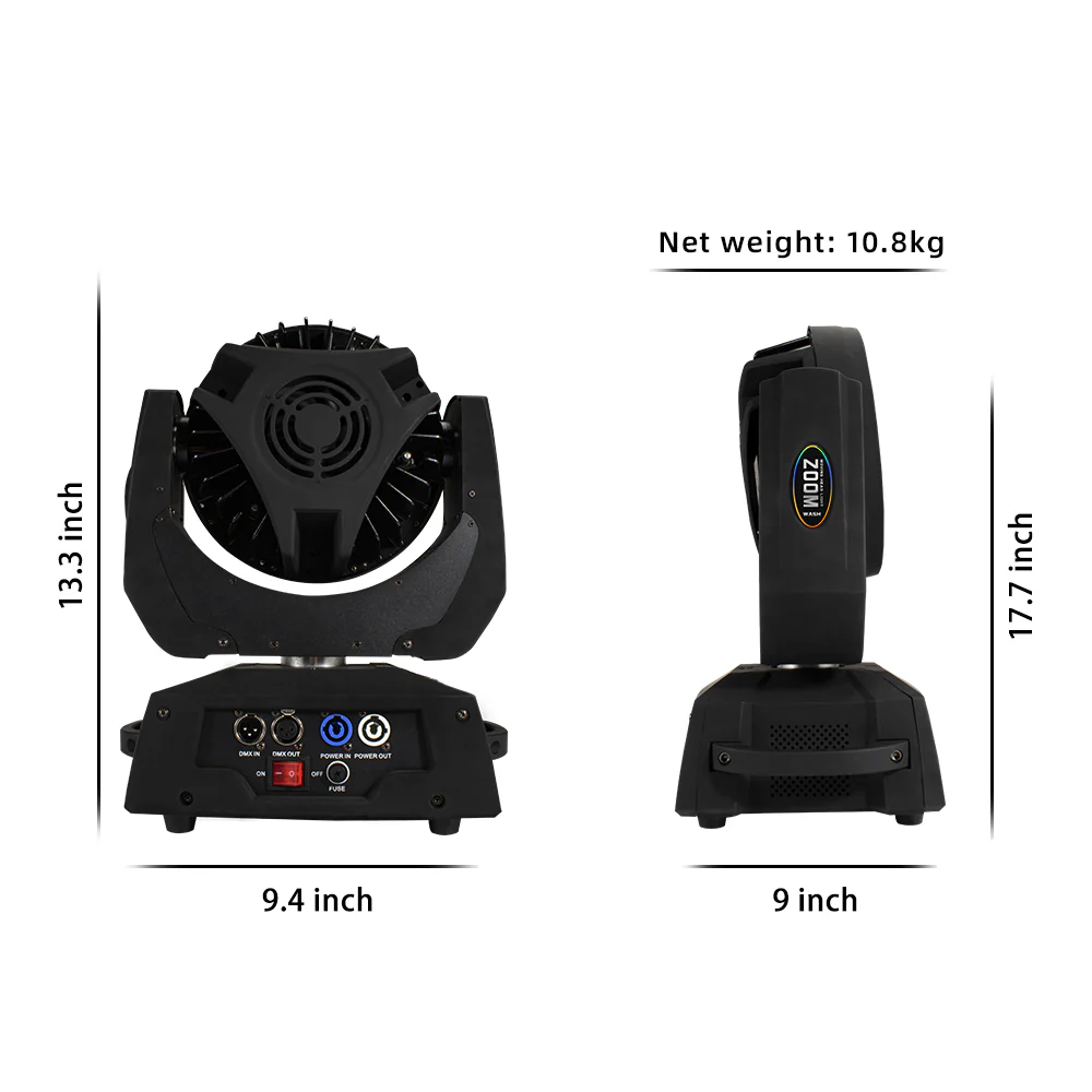 Zoom & Wash 36x18W Moving Head Light RGBWA+UV - Slika 3